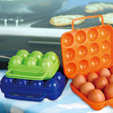 Maxbell 6 Grid Eggs Storage Box Dispenser Eggs Container for Home Backpacking Hiking Blue
