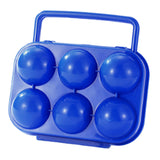 Maxbell 6 Grid Eggs Storage Box Dispenser Eggs Container for Home Backpacking Hiking Blue
