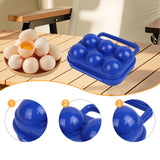 Maxbell 6 Grid Eggs Storage Box Dispenser Eggs Container for Home Backpacking Hiking Blue