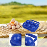 Maxbell 6 Grid Eggs Storage Box Dispenser Eggs Container for Home Backpacking Hiking Blue