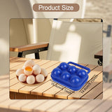Maxbell 6 Grid Eggs Storage Box Dispenser Eggs Container for Home Backpacking Hiking Blue