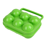 Maxbell 6 Grid Eggs Storage Box Dispenser Eggs Container for Home Backpacking Hiking Green