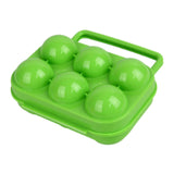 Maxbell 6 Grid Eggs Storage Box Dispenser Eggs Container for Home Backpacking Hiking Green