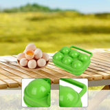 Maxbell 6 Grid Eggs Storage Box Dispenser Eggs Container for Home Backpacking Hiking Green