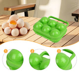 Maxbell 6 Grid Eggs Storage Box Dispenser Eggs Container for Home Backpacking Hiking Green