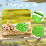 Maxbell 6 Grid Eggs Storage Box Dispenser Eggs Container for Home Backpacking Hiking Green