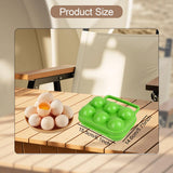 Maxbell 6 Grid Eggs Storage Box Dispenser Eggs Container for Home Backpacking Hiking Green