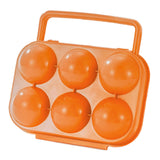 Maxbell 6 Grid Eggs Storage Box Dispenser Eggs Container for Home Backpacking Hiking Orange