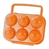 Maxbell 6 Grid Eggs Storage Box Dispenser Eggs Container for Home Backpacking Hiking Orange