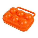 Maxbell 6 Grid Eggs Storage Box Dispenser Eggs Container for Home Backpacking Hiking Orange