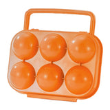 Maxbell 6 Grid Eggs Storage Box Dispenser Eggs Container for Home Backpacking Hiking Orange