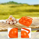 Maxbell 6 Grid Eggs Storage Box Dispenser Eggs Container for Home Backpacking Hiking Orange
