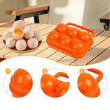 Maxbell 6 Grid Eggs Storage Box Dispenser Eggs Container for Home Backpacking Hiking Orange