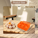 Maxbell 6 Grid Eggs Storage Box Dispenser Eggs Container for Home Backpacking Hiking Orange