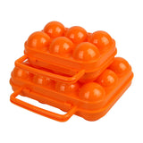 Maxbell 6 Grid Eggs Storage Box Dispenser Eggs Container for Home Backpacking Hiking Orange