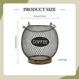Maxbell Coffee Pod Holder Metal Coffee Pod Storage Basket for Office Countertop Room 14.5cmx15.5cm Blue Black