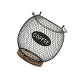 Maxbell Coffee Pod Holder Metal Coffee Pod Storage Basket for Office Countertop Room 14.5cmx15.5cm Blue Black