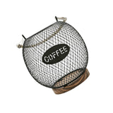 Maxbell Coffee Pod Holder Metal Coffee Pod Storage Basket for Office Countertop Room 14.5cmx15.5cm Blue Black