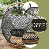 Maxbell Coffee Pod Holder Metal Coffee Pod Storage Basket for Office Countertop Room 14.5cmx15.5cm Blue Black
