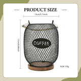 Maxbell Coffee Pod Holder Metal Coffee Pod Storage Basket for Office Countertop Room 13cmx17cm Blue Black