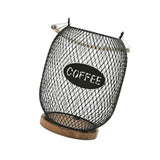 Maxbell Coffee Pod Holder Metal Coffee Pod Storage Basket for Office Countertop Room 13cmx17cm Blue Black