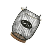 Maxbell Coffee Pod Holder Metal Coffee Pod Storage Basket for Office Countertop Room 13cmx17cm Blue Black