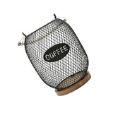 Maxbell Coffee Pod Holder Metal Coffee Pod Storage Basket for Office Countertop Room 13cmx17cm Blue Black