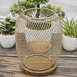 Maxbell Coffee Pod Holder Metal Coffee Pod Storage Basket for Office Countertop Room 13cmx17cm Blue Gold