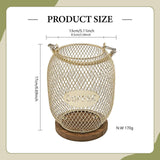 Maxbell Coffee Pod Holder Metal Coffee Pod Storage Basket for Office Countertop Room 13cmx17cm Blue Gold