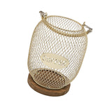 Maxbell Coffee Pod Holder Metal Coffee Pod Storage Basket for Office Countertop Room 13cmx17cm Blue Gold