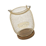 Maxbell Coffee Pod Holder Metal Coffee Pod Storage Basket for Office Countertop Room 13cmx17cm Blue Gold