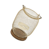 Maxbell Coffee Pod Holder Metal Coffee Pod Storage Basket for Office Countertop Room 13cmx17cm Blue Gold