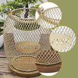 Maxbell Coffee Pod Holder Metal Coffee Pod Storage Basket for Office Countertop Room 13cmx17cm Blue Gold