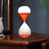 Maxbell Bubble Singing Hourglass Timer Decorative Handmade Office Bubble Glass Timer Red