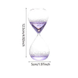 Maxbell Bubble Singing Hourglass Timer Decorative Handmade Office Bubble Glass Timer Violet