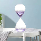 Maxbell Bubble Singing Hourglass Timer Decorative Handmade Office Bubble Glass Timer Violet