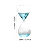Maxbell Bubble Singing Hourglass Timer Decorative Handmade Office Bubble Glass Timer Blue