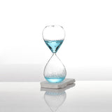 Maxbell Bubble Singing Hourglass Timer Decorative Handmade Office Bubble Glass Timer Blue