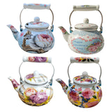Maxbell Enamel Tea Kettle Multiuse with Handle 2.5L Teapot for Party Restaurant Home Style A