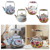 Maxbell Enamel Tea Kettle Multiuse with Handle 2.5L Teapot for Party Restaurant Home Style A