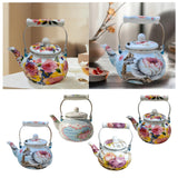 Maxbell Enamel Tea Kettle Multiuse with Handle 2.5L Teapot for Party Restaurant Home Style A