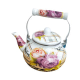 Maxbell Enamel Tea Kettle Multiuse with Handle 2.5L Teapot for Party Restaurant Home Style A