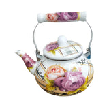 Maxbell Enamel Tea Kettle Multiuse with Handle 2.5L Teapot for Party Restaurant Home Style A
