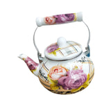 Maxbell Enamel Tea Kettle Multiuse with Handle 2.5L Teapot for Party Restaurant Home Style A