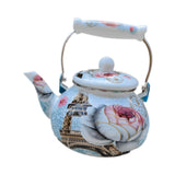 Maxbell Enamel Tea Kettle Multiuse with Handle 2.5L Teapot for Party Restaurant Home Style B