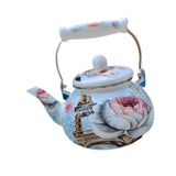 Maxbell Enamel Tea Kettle Multiuse with Handle 2.5L Teapot for Party Restaurant Home Style B