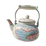 Maxbell Enamel Tea Kettle Multiuse with Handle 2.5L Teapot for Party Restaurant Home Style C