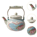 Maxbell Enamel Tea Kettle Multiuse with Handle 2.5L Teapot for Party Restaurant Home Style C