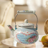 Maxbell Enamel Tea Kettle Multiuse with Handle 2.5L Teapot for Party Restaurant Home Style C