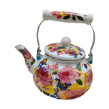 Maxbell Enamel Tea Kettle Multiuse with Handle 2.5L Teapot for Party Restaurant Home Style D
